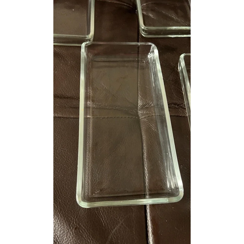 Viking New Martinsville Prelude Etched Relish Tray w Handles 4 Rectangular Glass